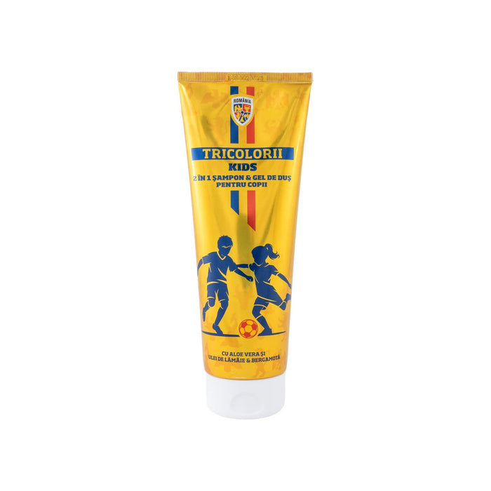 Gel de duș și șampon 2 în 1 Tricolorii Kids, cu bergamotă, 250 ml