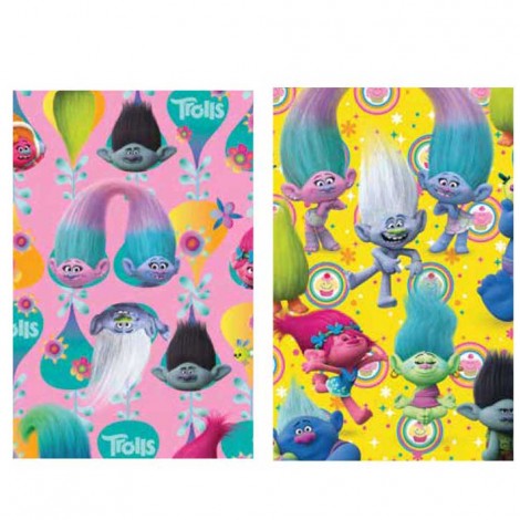 Hârtie de cadou Unknown Trolls, 200 x 70 cm, diverse modele