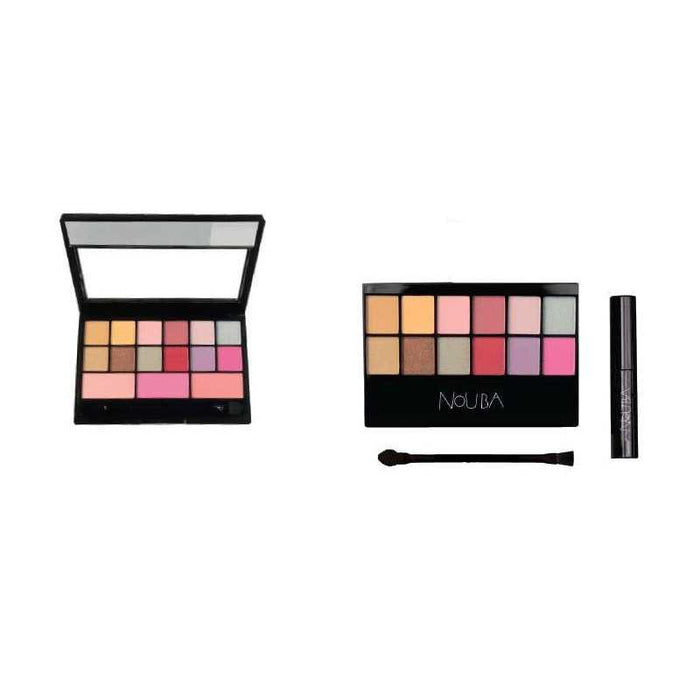Set paletă de machiaj Nouba Trousse 237, 12 nuanțe, 36 g + mascara pentru volum