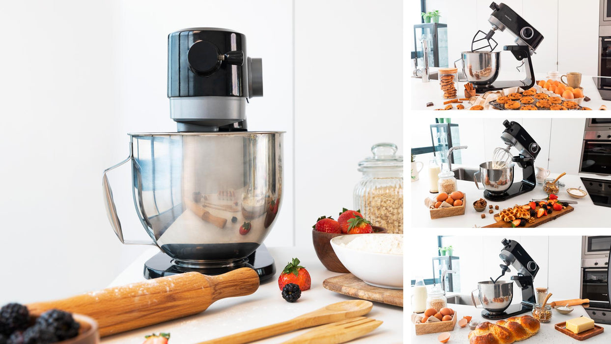 Mixer planetar Cecotec Twist&Fusion 4000 Luxury Black, 800 W, bol de 5,2 l, 8 viteze, negru