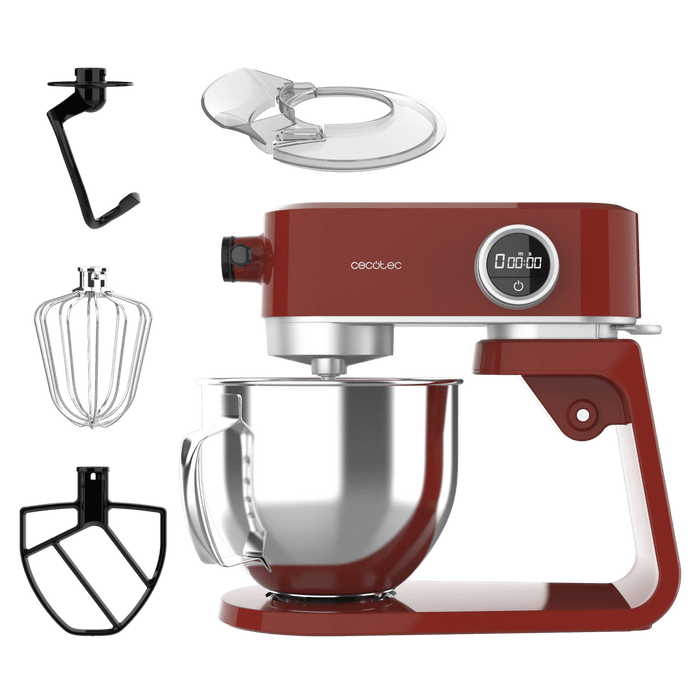 Mixer planetar Cecotec Twist&Fusion 4000 Luxury Red, 5,2 l, 800 W, 8 trepte, roșu
