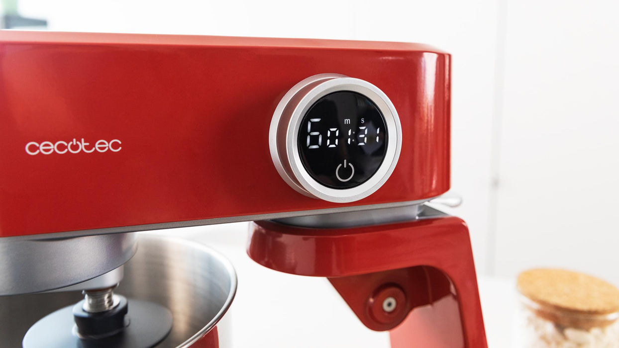 Mixer planetar Cecotec Twist&Fusion 4000 Luxury Red, 5,2 l, 800 W, 8 trepte, roșu