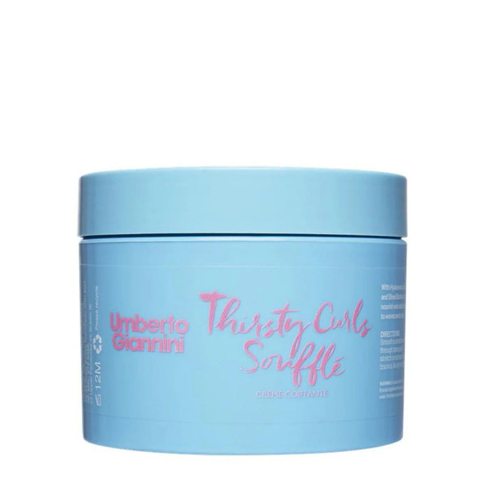 Cremă fără clătire pentru păr Umberto Giannini Thirsty Curls Soufflé, hidratantă și definitoare, 300 ml