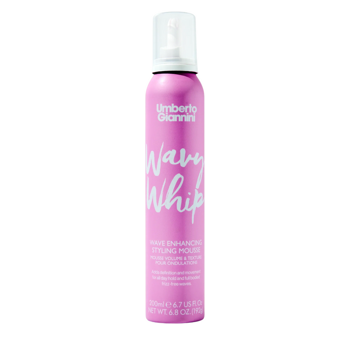 Spumă de coafat Umberto Giannini Wavy Whip, pentru volum și textură, fixare medie, 200 ml