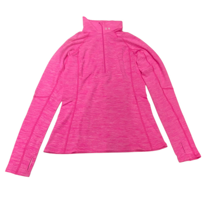 Bluză sport Under Armour, mânecă lungă, fermoar scurt, roz