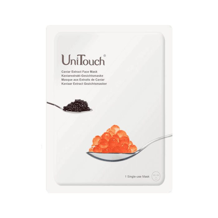 Mască facială UniTouch Bio-Cellulose, cu extract de caviar, antiîmbătrânire, 23 ml, tester