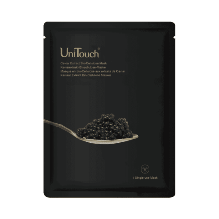 Mască facială UniTouch Bio-Cellulose, cu extract de caviar, antiîmbătrânire, 26 ml, tester