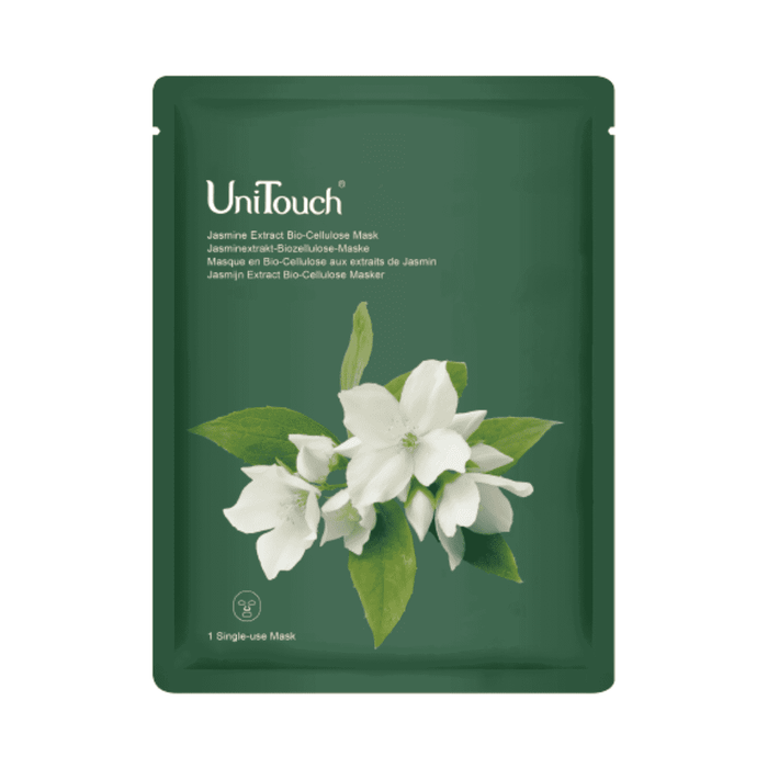 Mască facială UniTouch Bio-Cellulose, cu iasomie, antiîmbătrânire, 26 ml, tester