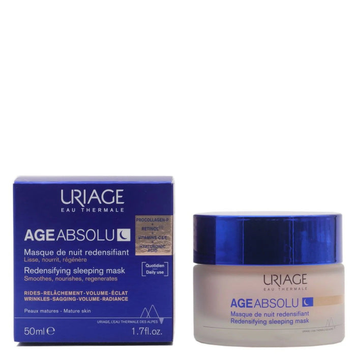 Mască de noapte Uriage Age Absolu, redensifiantă, pentru ten matur, 50 ml