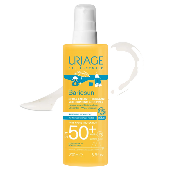 Spray de protecție solară Uriage Bariésun, pentru copii, hidratant, SPF 50+, 200 ml