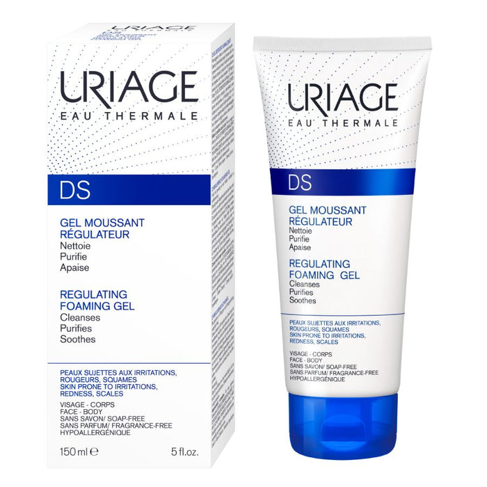 Gel de curățare Uriage DS, spumant, pentru față și corp, 150 ml