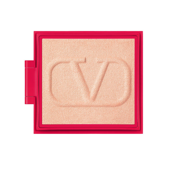 Pudră compactă Valentino Go-Clutch, cu efect de strălucire, nuanța 01, reumplere, 4,2 g