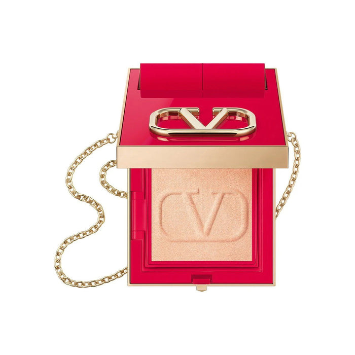 Pudră compactă Valentino Go-Clutch, cu efect de strălucire, nuanța 02 Lumină, 4,2 g