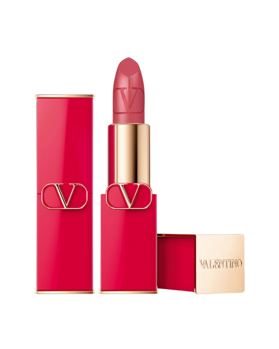 Ruj cremos Valentino Rosso, finisaj satinat, nuanța 104R, reîncărcabil, 3,5 g