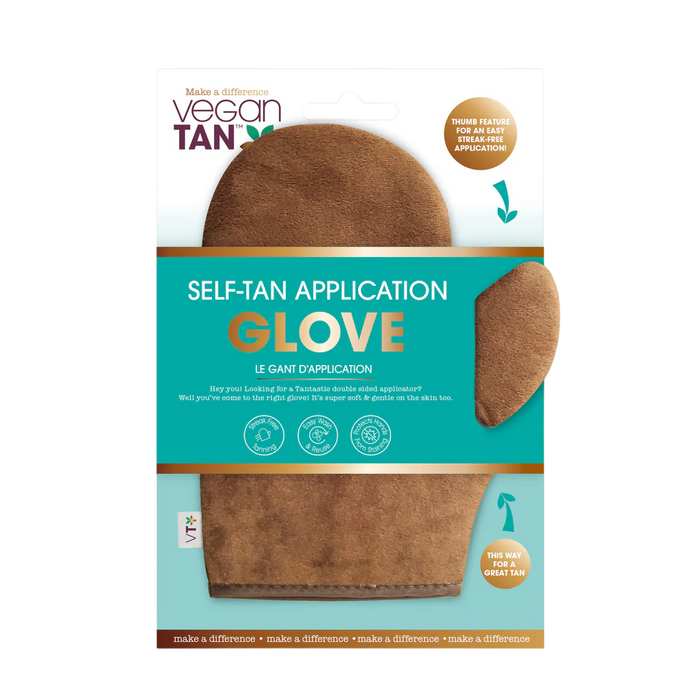 Mănușă de bronzare Vegan Tan Luxury, pentru aplicarea autobronzantului, maro