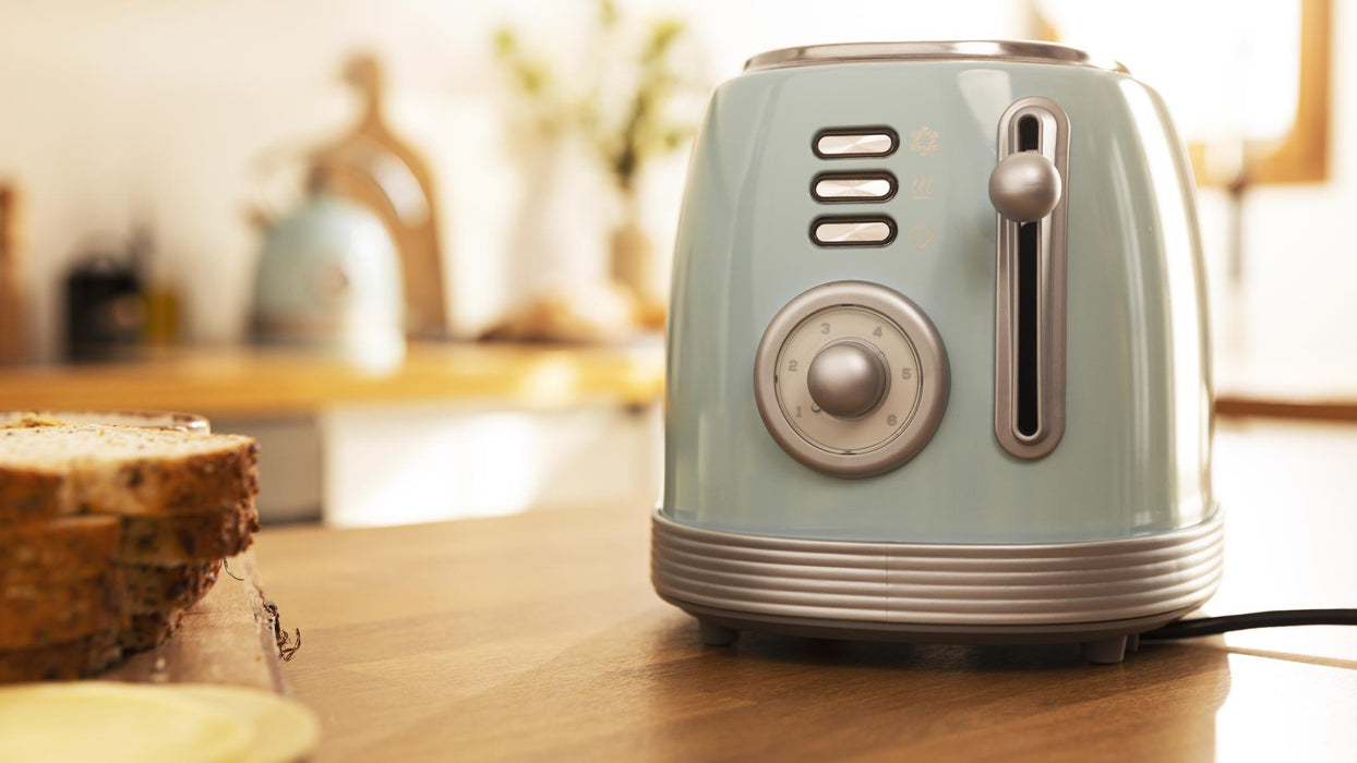 Prăjitor de pâine Cecotec Vintage 800 Light Blue, 850 W, 2 felii, albastru