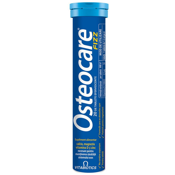 Tablete efervescente Vitabiotics Osteocare, 20 buc