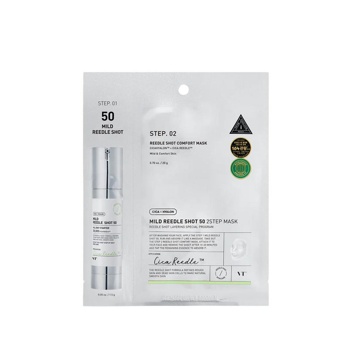 Mască facială VT Cosmetics Reedle Shot 50 2 Step Mild, în 2 pași, 21,5 g