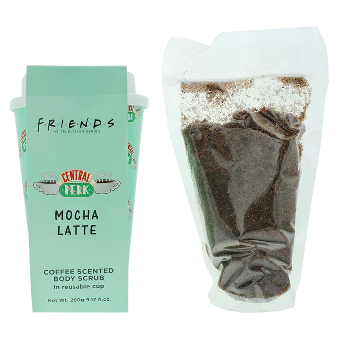 Exfoliant pentru corp Warner Bros Friends Mocha Latte, cu aromă de cafea, 260 g