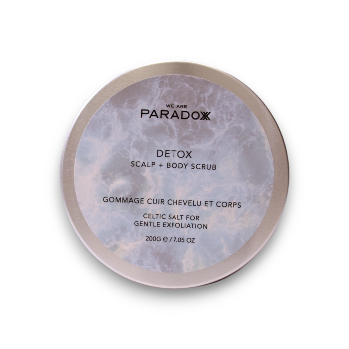Exfoliant pentru scalp și corp We are Paradoxx Detox, cu sare celtică, 200 g
