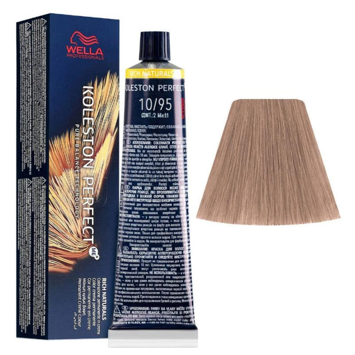 Vopsea permanentă de păr Wella Professionals Koleston Perfect Me+, nuanța 10/95, 60 ml, tester