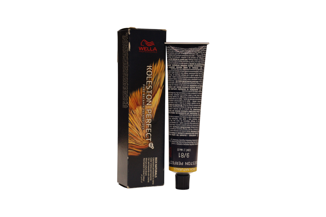 Vopsea permanentă de păr Wella Professionals Koleston Perfect, nuanța 9/81, 60 ml, tester