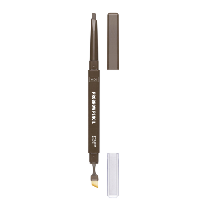 Creion pentru sprâncene Wibo ProBrow, nuanța 2 Culoarea ciocolatei, cu perie, 0,3 g