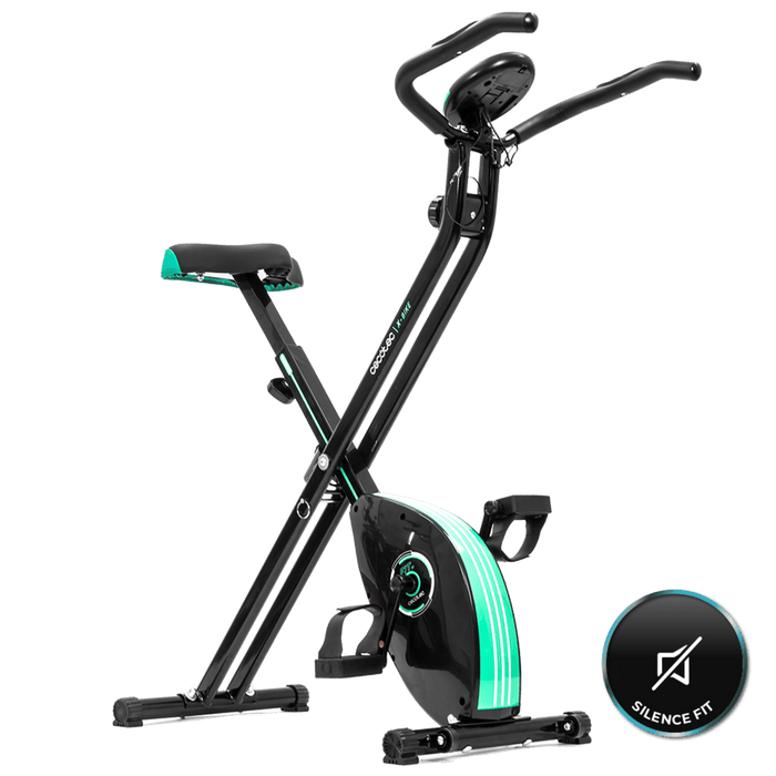 Bicicletă fitness pliabilă Cecotec X-Bike, 8 niveluri de rezistență, volantă 2,5 kg, 41 × 38 × 115 cm