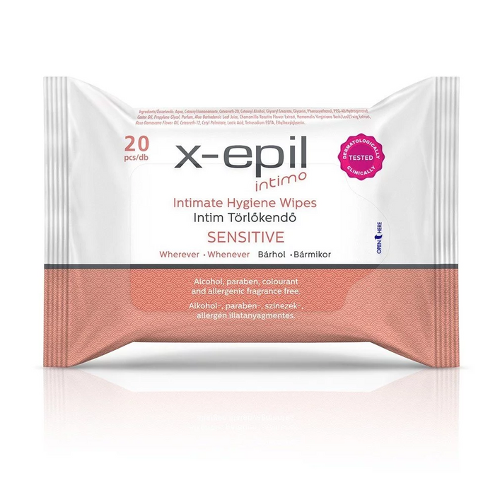 Șervețele intime X-Epil Intimate Hygiene Sensitive, 20 buc