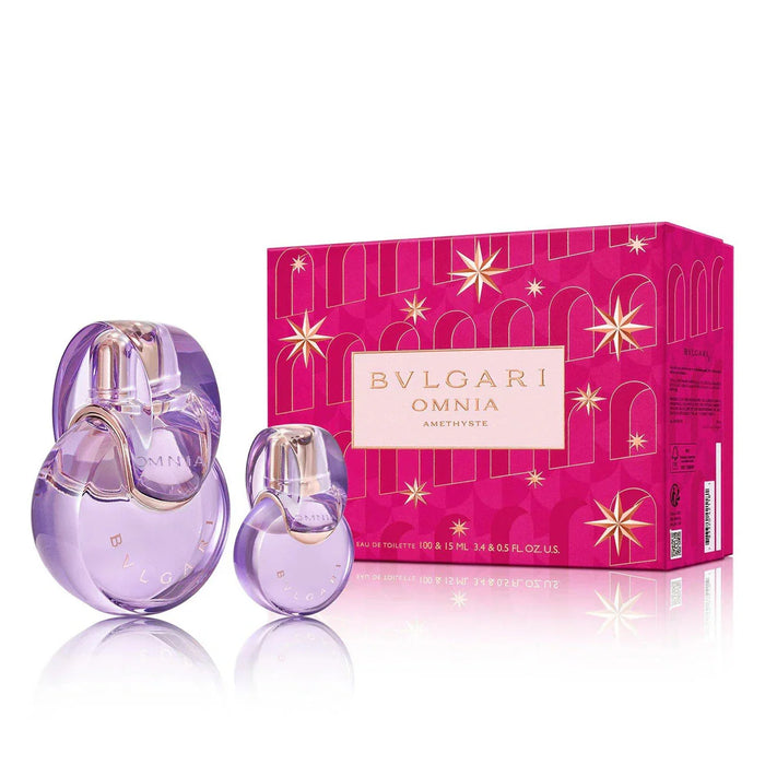 Set apă de toaletă Bvlgari Omnia Amethyste, pentru femei: 100 ml + miniatură 15 ml