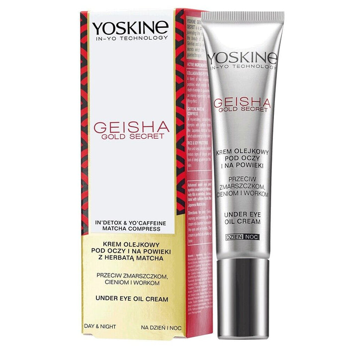Cremă pentru conturul ochilor Yoskine Geisha Gold Secret, antirid, pentru zi și noapte, 15 ml