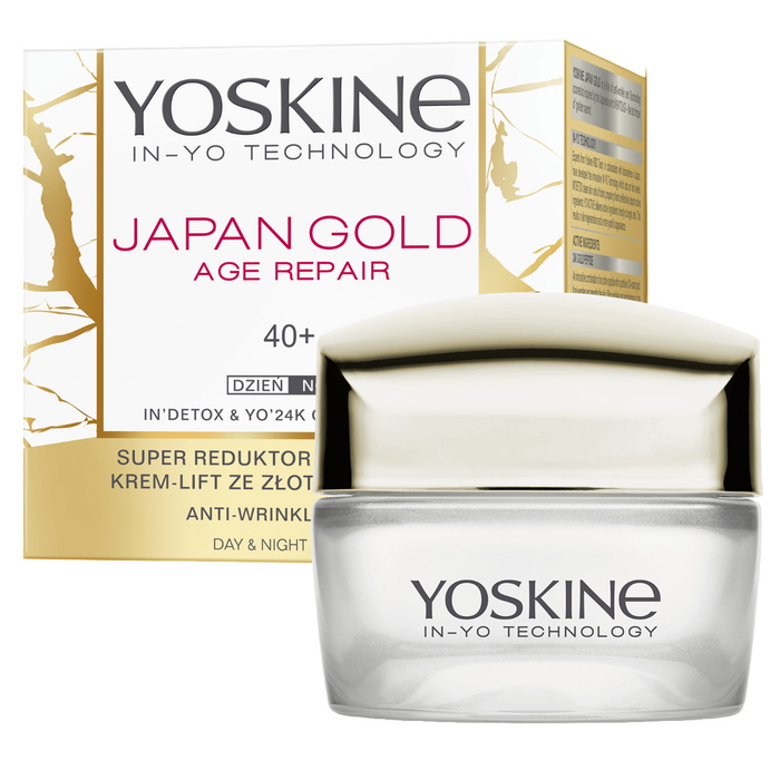 Cremă de față Yoskine Japan Gold Age Repair, de zi și de noapte, anti-rid, pentru 40+, 50 ml