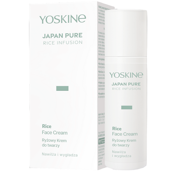 Cremă de față Yoskine Japan Pure, infuzie de orez, hidratare intensă, 50 ml
