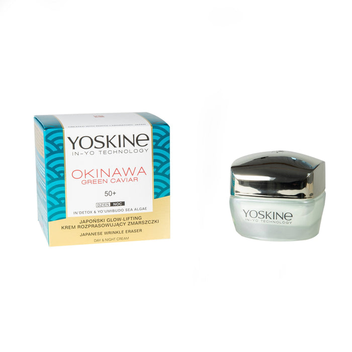 Cremă de față Yoskine Okinawa 50+ Caviar verde, antirid, de zi și de noapte, 50 ml
