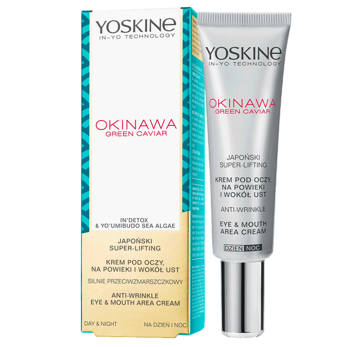 Cremă pentru ochi Yoskine Okinawa Green Caviar, antirid, de zi și de noapte, 15 ml