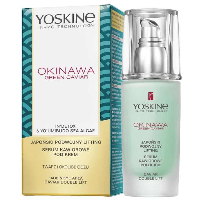 Ser Yoskine Okinawa Green Caviar, pentru față și ochi, cu efect de lifting, 30 ml