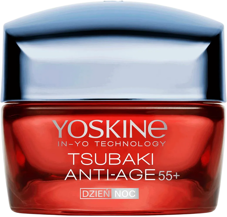 Cremă de față Yoskine Tsubaki 55+, antiîmbătrânire, de zi și de noapte, 50 ml
