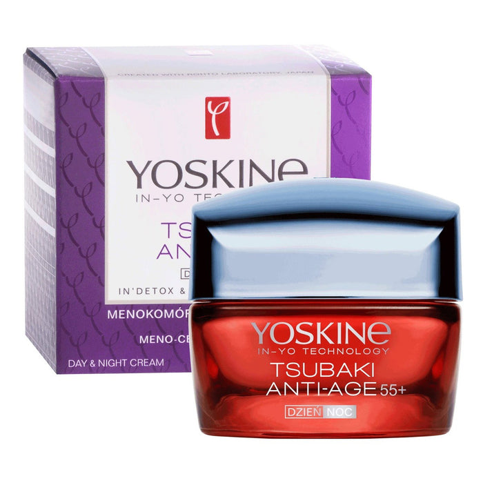 Cremă de față Yoskine Tsubaki 55+, antiîmbătrânire, de zi și de noapte, 50 ml