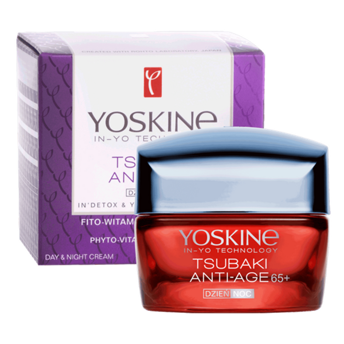 Cremă de față Yoskine Tsubaki 65+, antiîmbătrânire, de zi și de noapte, 50 ml