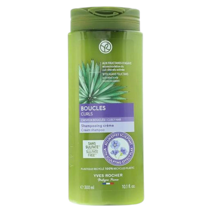 Șampon Yves Rocher Boucles Curls, hidratant, pentru păr creț, fără sulfați, 300 ml