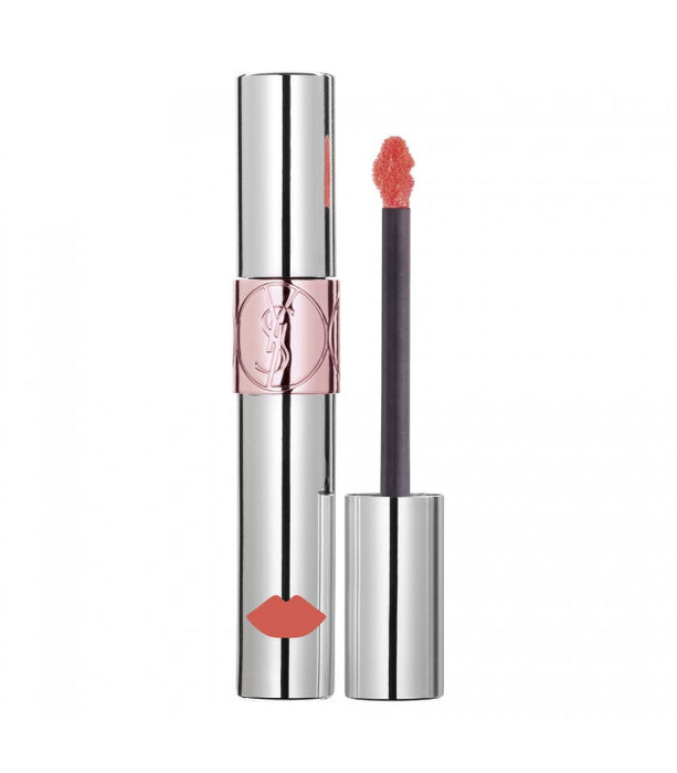 Balsam de buze colorat Yves Saint Laurent Volupte Liquid Colour Balm, nuanța 5 Follow Me Orange, 6 ml