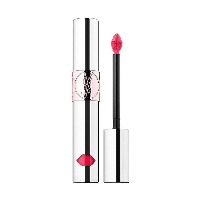 Balsam de buze Yves Saint Laurent Volupte Liquid Colour Balm, nuanța 8 Excite Me Pink, 6 ml