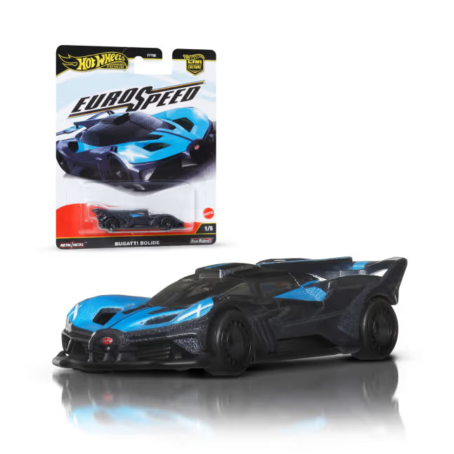 Mașinuță Mattel Hot Wheels Car Culture Euro Speed, Bugatti Bolide, model 1/5