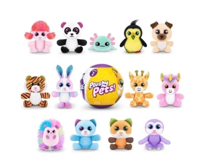 Jucărie de pluș Zuru 5 Surprise Plushy Pets, seria 2, diverse modele