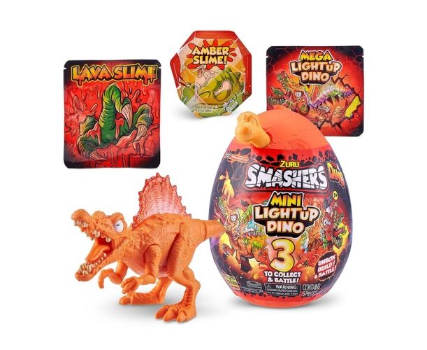 Ou-surpriză Zuru Smashers Mini Dino Light-Up, diverse modele, 13 cm